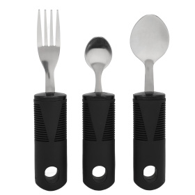 Parkinsons Utensils, Adaptive Utensils Stainless Steel 3 Pieces Hanging Hole For Elderly