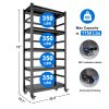 72"H Heavy Duty Storage Shelves Adjustable 5-Tier Metal Shelving Unit with Wheels for 1750LBS Load Kitchen, Garage, Pantry, and More