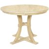 TOPMAX 5-Piece Rustic Round Pedestal Extendable Dining Table Set with 15.7" Removable Leaf and Simple Dining Chirs for Small Places, Natural