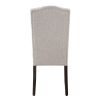 Beige and Weathered Espresso Tufted Back Side Chairs (Set of 2)