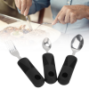 Parkinsons Utensils, Adaptive Utensils Stainless Steel 3 Pieces Hanging Hole For Elderly