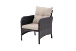 5 Piece Outdoor Patio Furniture Set,All Weather PE Rattan Conversation Chairs with Armrest and Removable Cushions,Ottomans and Storage Coffee Table fo