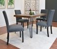 Amisos 5-Piece Dining Set, Hairpin Dining Table with 4 Chairs, 3 Color Options